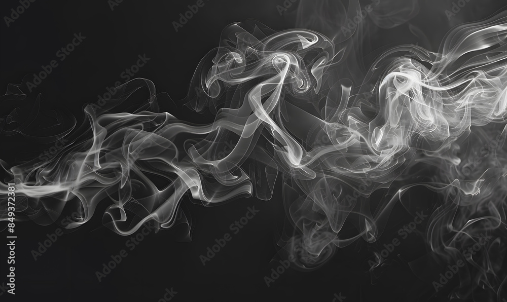 Fototapeta premium Abstract white smoke or steam swirls
