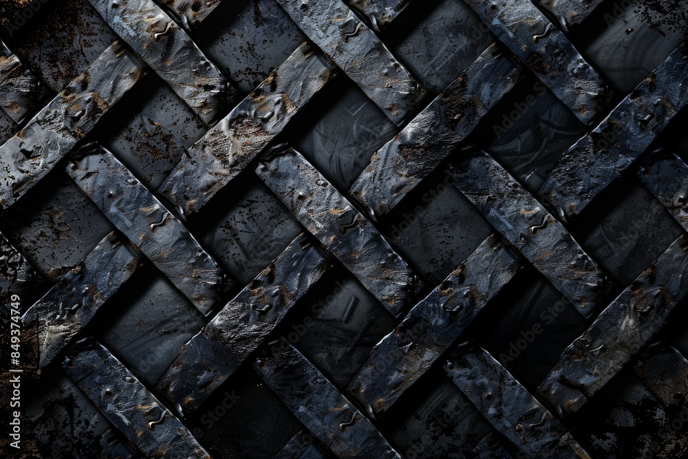 Rustic metal textures in a dark industrial setting Rustic metal textures in a dark industrial setting