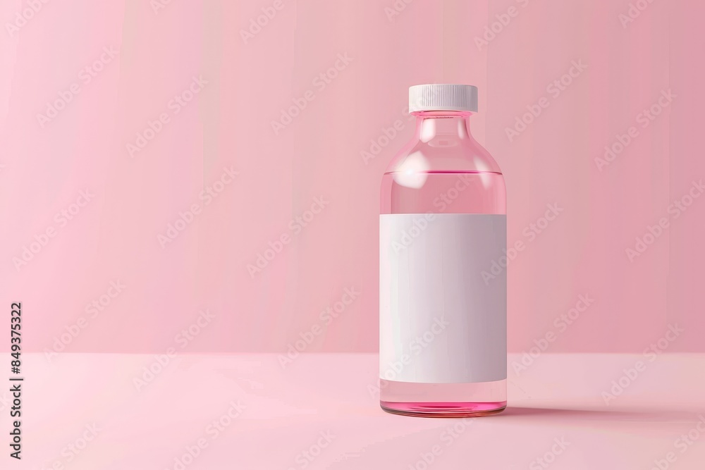 A bottle of medicine is sitting on a background A bottle of medicine is sitting on a background