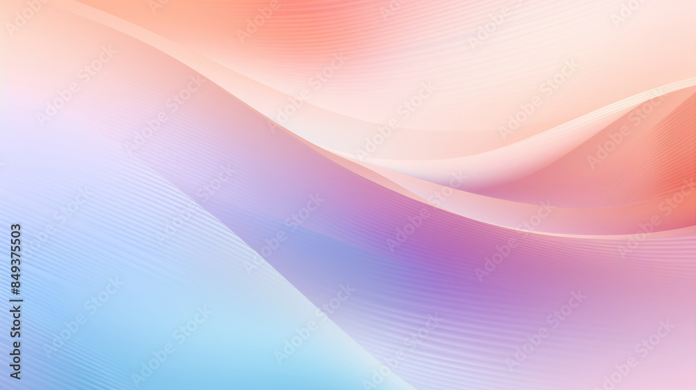 Fototapeta premium Abstract wavy soft gradient pastel background in glassmorphism style