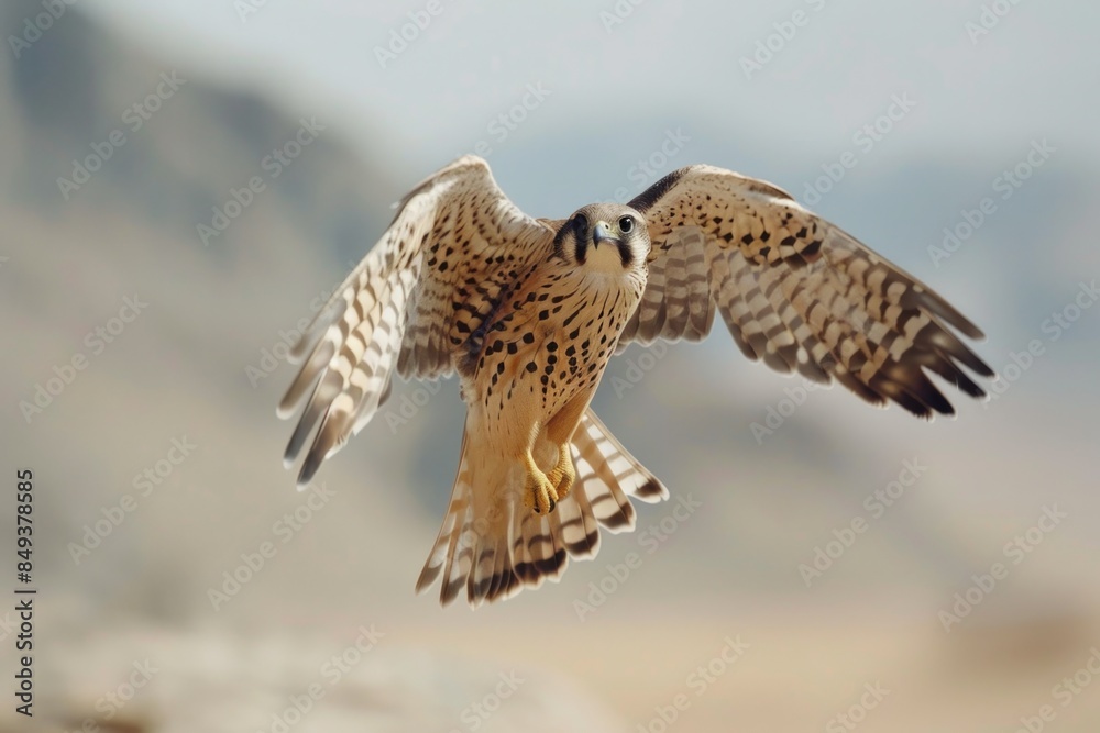 Fototapeta premium A bird soaring through the air, free and unencumbered