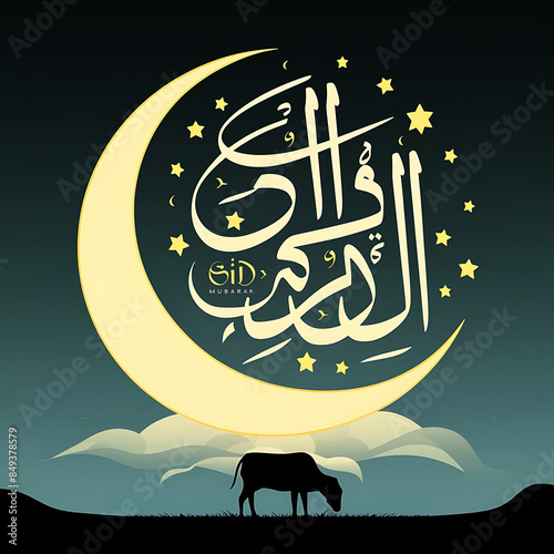 This beautiful Islamic 3d illustration is mainly made for great celebration Eid al Adha