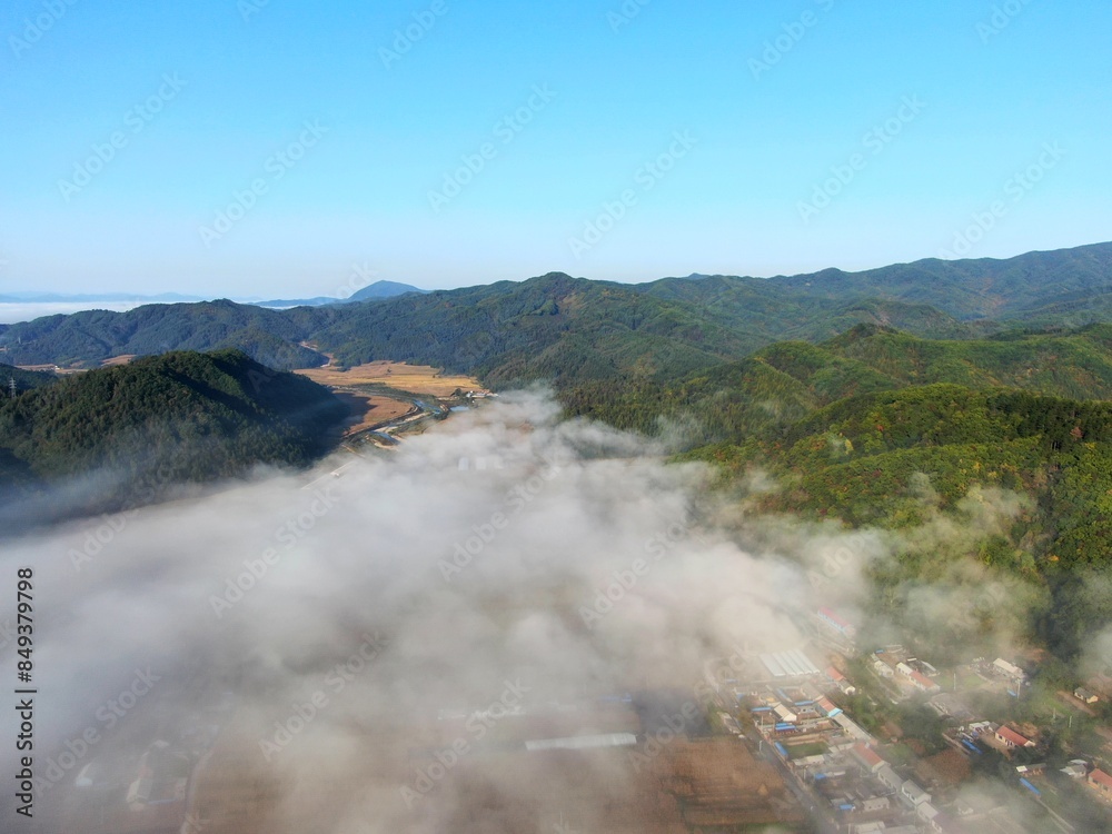 custom made wallpaper toronto digital“Aerial photography of the mountainous regions in Northeast China