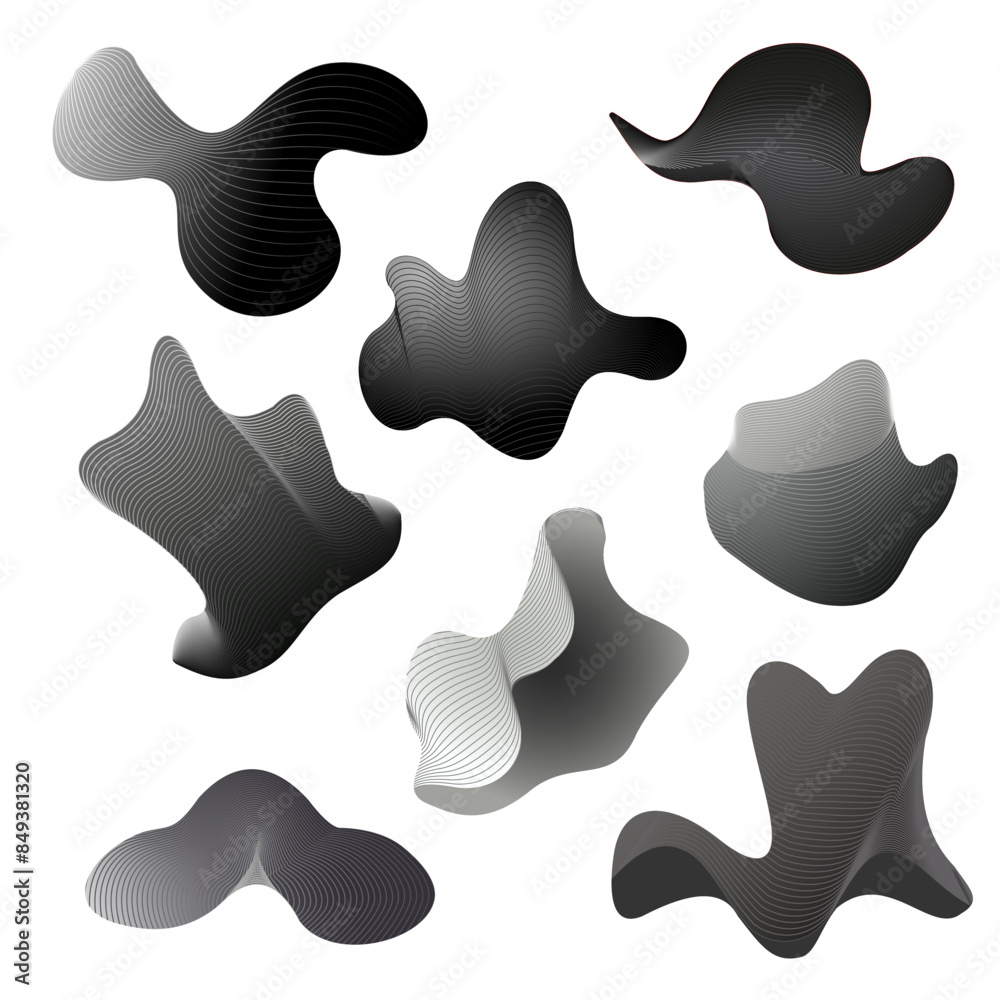 Organic abstract random shapes for a pattern or background design element. Simple lines, aesthetic lines, flowing shapes. Organic abstract random shapes for a pattern or background design element. Simple lines, aesthetic lines, flowing shapes.