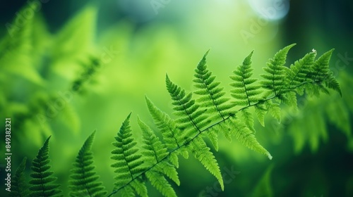 Beautiful fern leaf texture in nature.  photo
