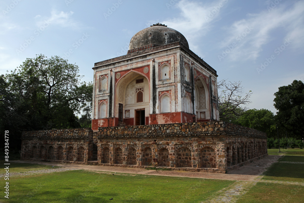 Lakharwala Gumbad in Sunder Nursery - heritage park in New Delhi, India