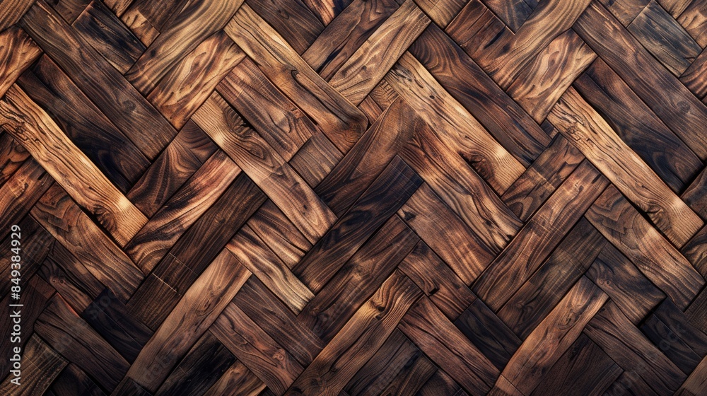Close-up shot of a wooden floor with intricate grain patterns and texture Close-up shot of a wooden floor with intricate grain patterns and texture