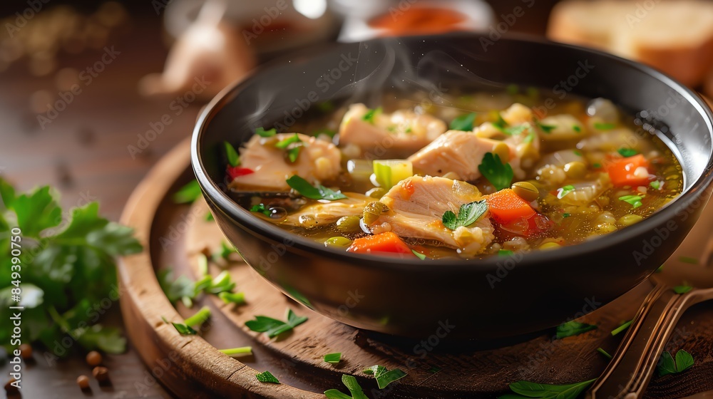 A rich and hearty bowl of Freekeh soup A rich and hearty bowl of Freekeh soup