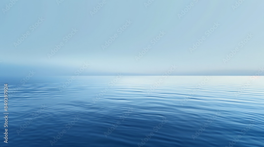 Obraz premium Design a serene blue background with soft gradient transitions from light to dark blue.