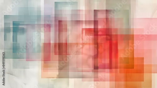 Design an abstract background using layered, transparent rectangles in muted tones for a sophisticated look.