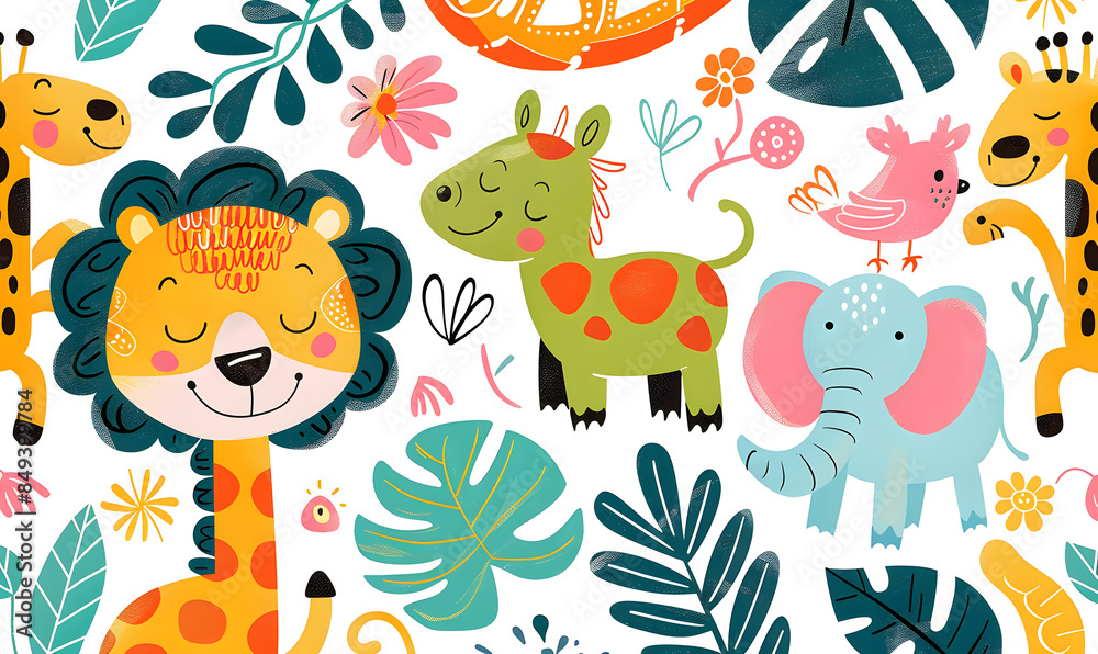 Fototapeta premium cartoon illustrator card or background
