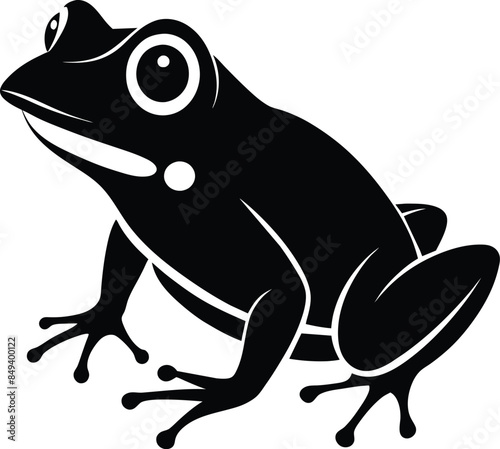frog silhouette vector illustration