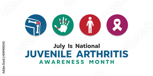 Free Download National Juvenile Arthritis Awareness Month. Joints, hand, people icon, and ribbon. Great for cards, banners, posters, social media and more. White background.  - GFXLoad