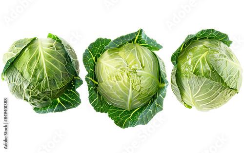cabbage isolated on transparent background	
