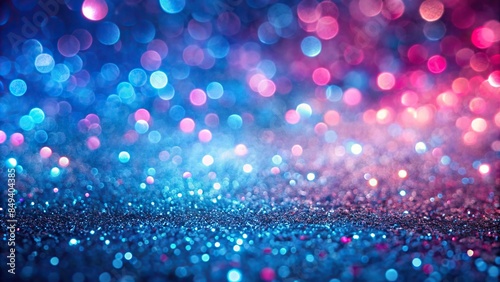 Glittery blue and pink abstract background with bokeh lights, perfect for party decorations, glitter, blue, pink, abstract
