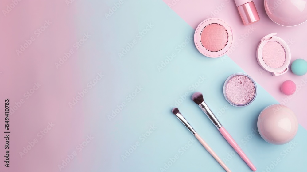 Make up set cosmetics, minimal background