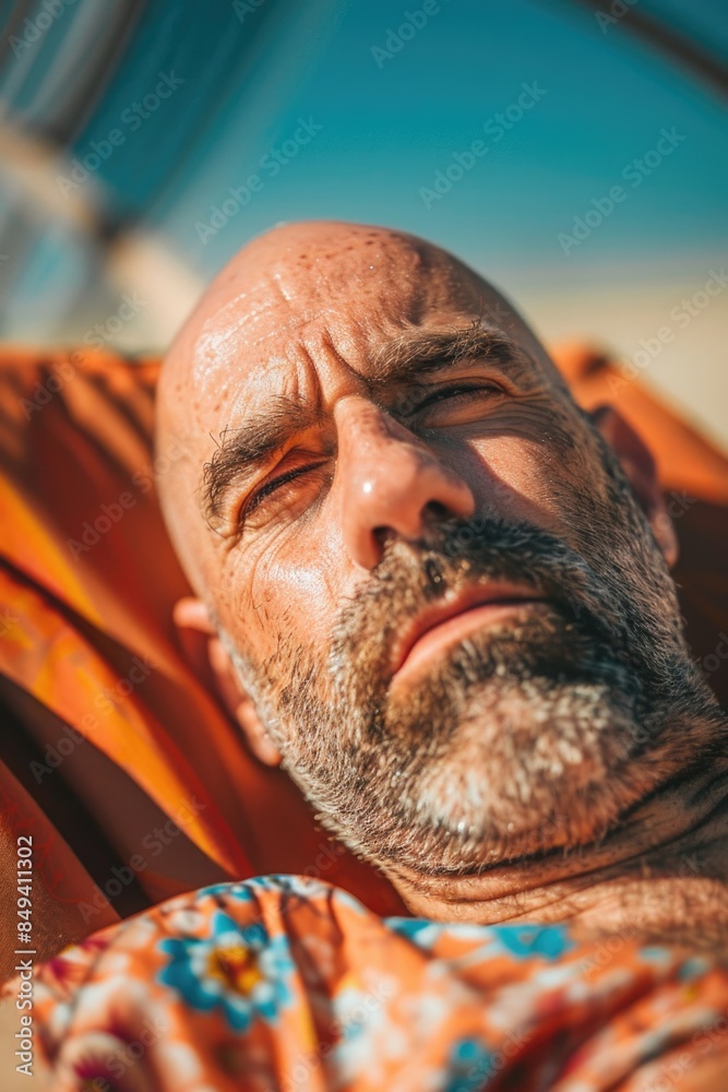 A person is lying in a hammock, enjoying some leisure time