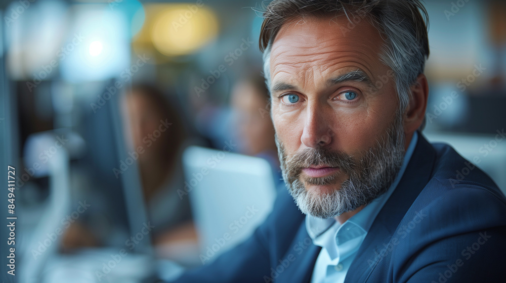 Fototapeta premium professionals using advanced office technology.