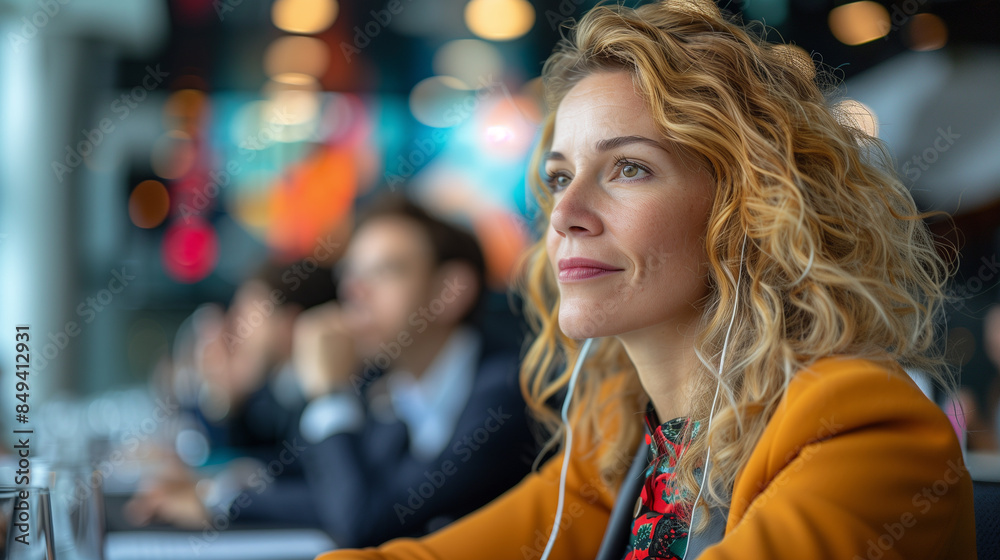 professionals using video conferencing for global meetings. professionals using video conferencing for global meetings.