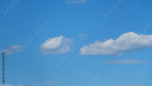 Serene Beauty Against Blue Sky. Clouds With Blue Sky. Beautiful Blue Sky And Clouds In Summer Day.