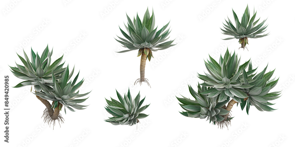 Agave plants collection with realistic style Agave plants collection with realistic style