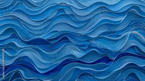 Visualize a blue background with subtle wave patterns, reminiscent of the ocean.