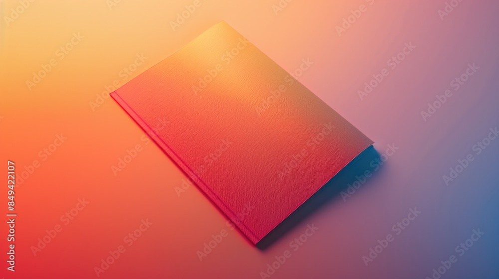 A red book sitting on a wooden or metal table, possibly used as a decorative piece or a reading material A red book sitting on a wooden or metal table, possibly used as a decorative piece or a reading material