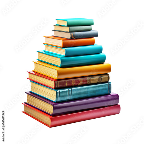 Wallpaper Mural Collection Stack Of Colored Study Books isolated on transparent background, png, cut out. Torontodigital.ca