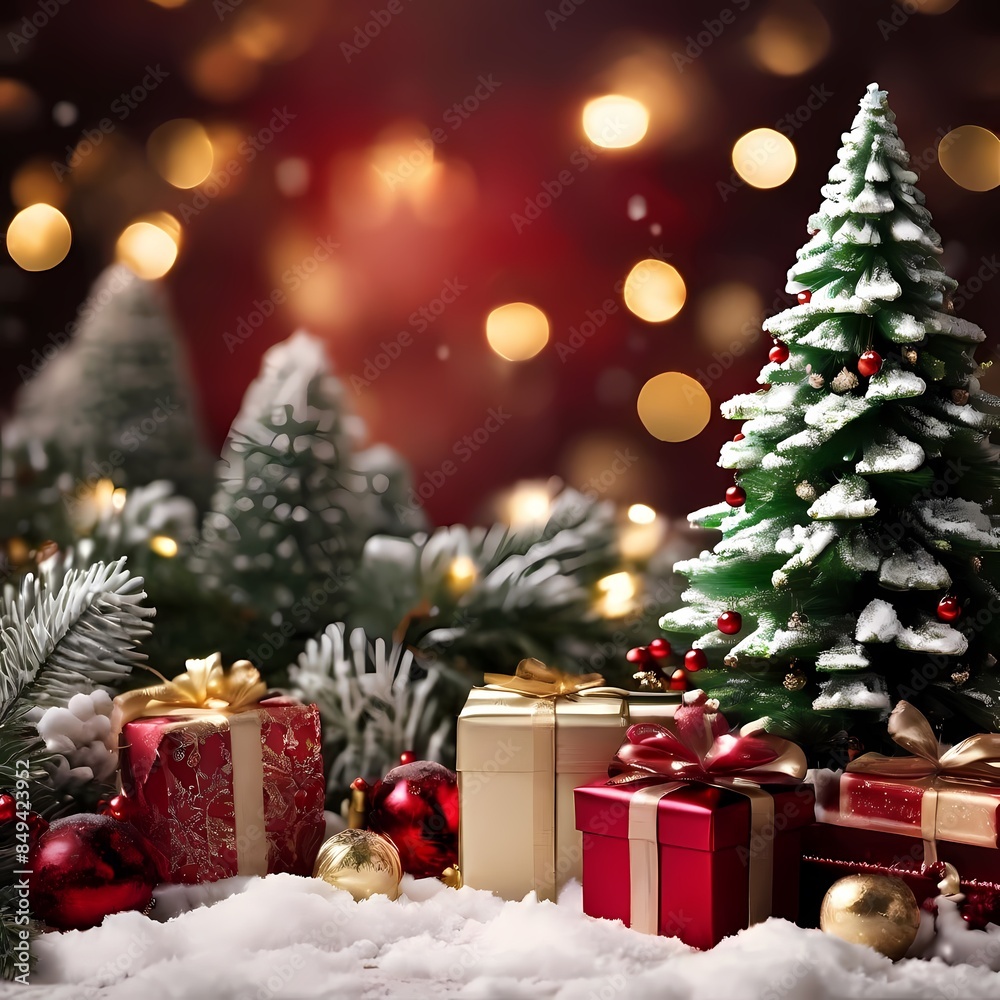 christmas tree with presents