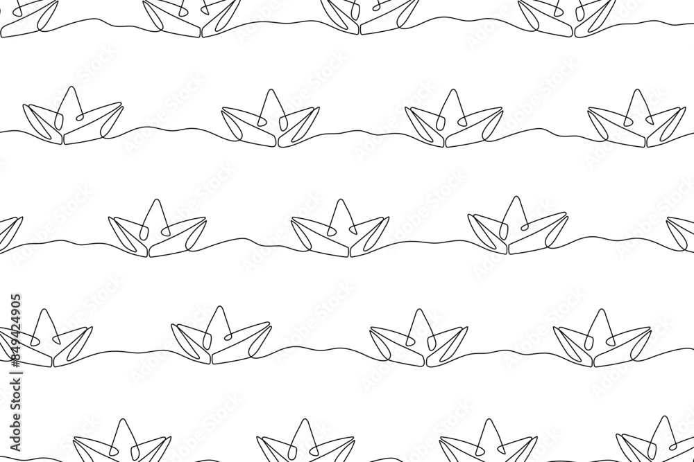 Vector seamless pattern with origami boat. Abstract seamless creative background. Vector seamless pattern with origami boat. Abstract seamless creative background.