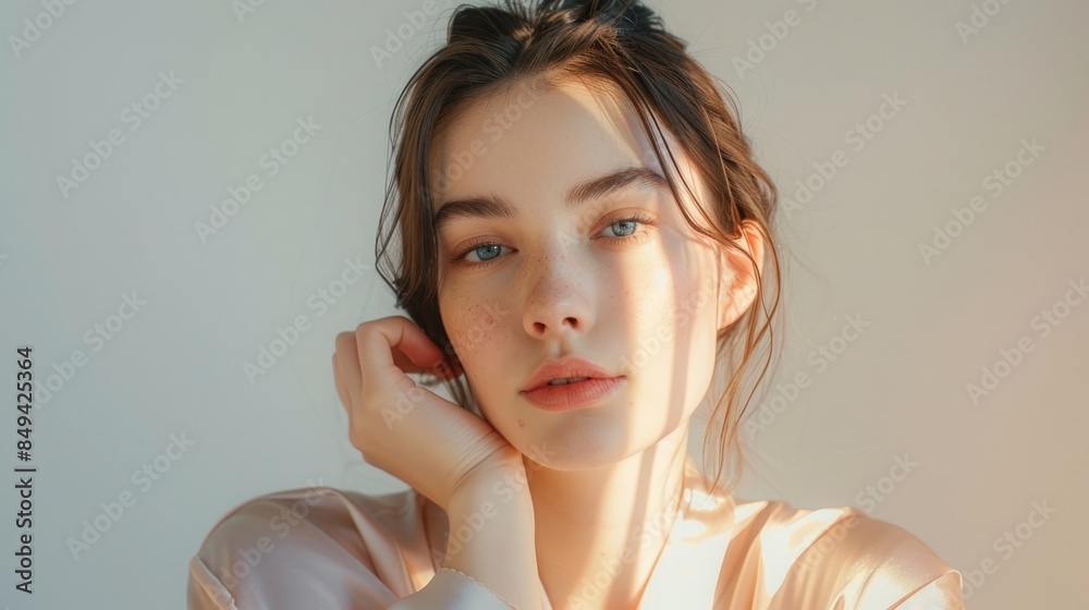 Portrait of a beautiful young woman posing for a photo shoot Portrait of a beautiful young woman posing for a photo shoot