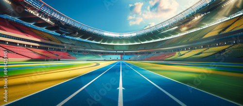 futuristic modern olympic sport stadium concept banner background