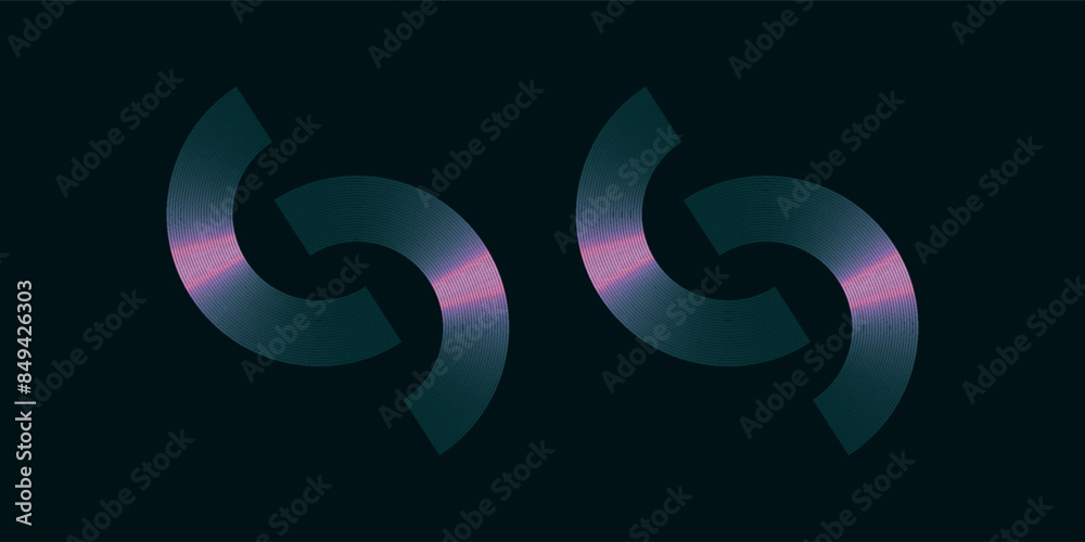 Obraz premium Spiral sound wave rhythm line dynamic abstract vector background.eps10