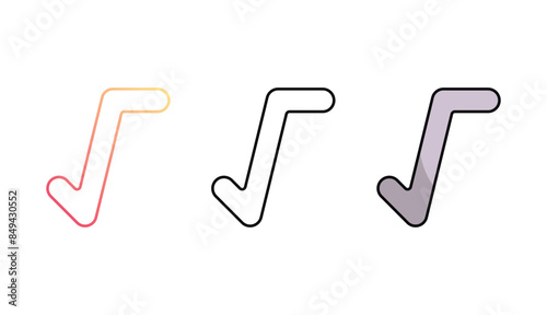 Square Root icon design with white background stock illustration