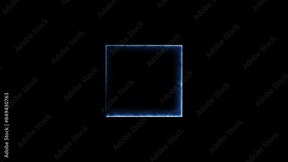 Glowing neon square frame animation and seamless loop background. Glowing neon square frame animation and seamless loop background.