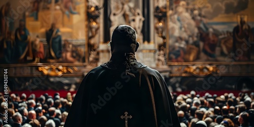 New black pope elected at the Vatican. Concept Vatican, Pope, New Election, Catholic Church, Religious News