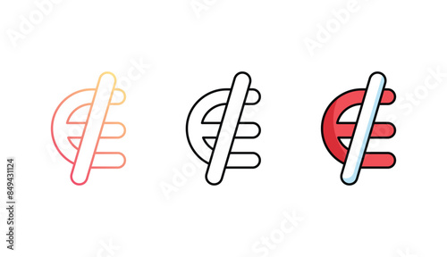 Not An Element icon design with white background stock illustration