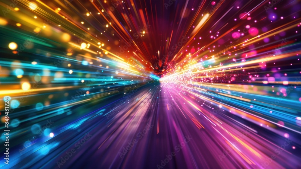 illustration of light speed using color vibrant illustration of light speed using color vibrant