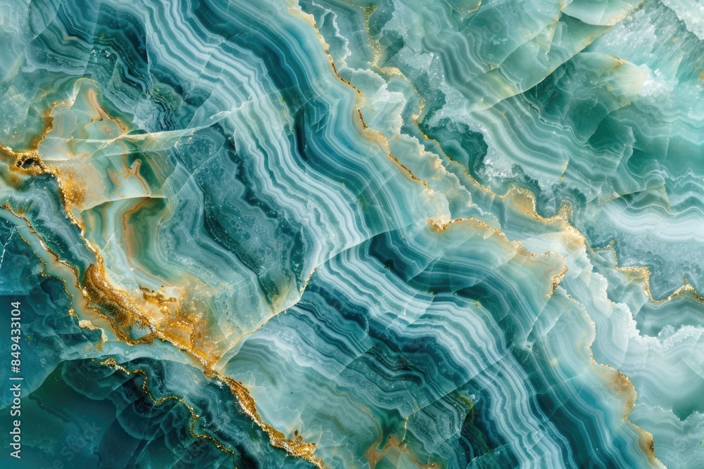 A close up view of a blue and gold marble, ideal for use in educational or decorative contexts A close up view of a blue and gold marble, ideal for use in educational or decorative contexts