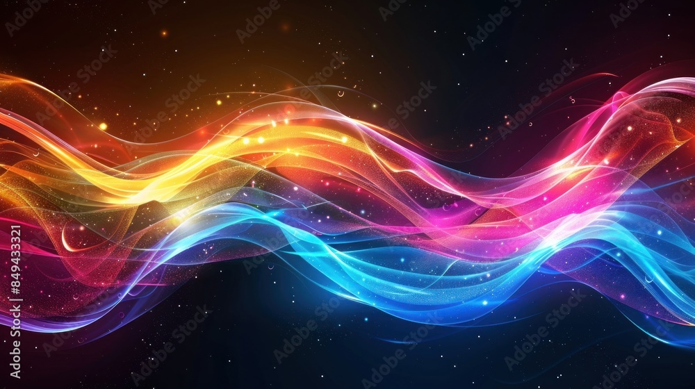 Fototapeta premium illustration of light speed using color vibrant