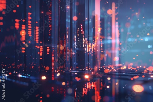 business background with crypto stock exchange graphs charts vertical layout, graphic of the currency