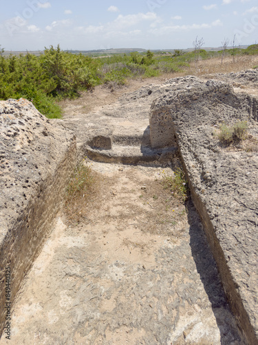 Tomb of the Nuragic Giants cuccuru mannu in Cabras central sardinia photo