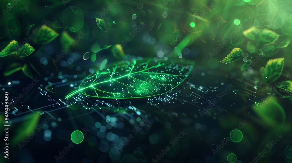 Digital binary leaves Digital binary leaves