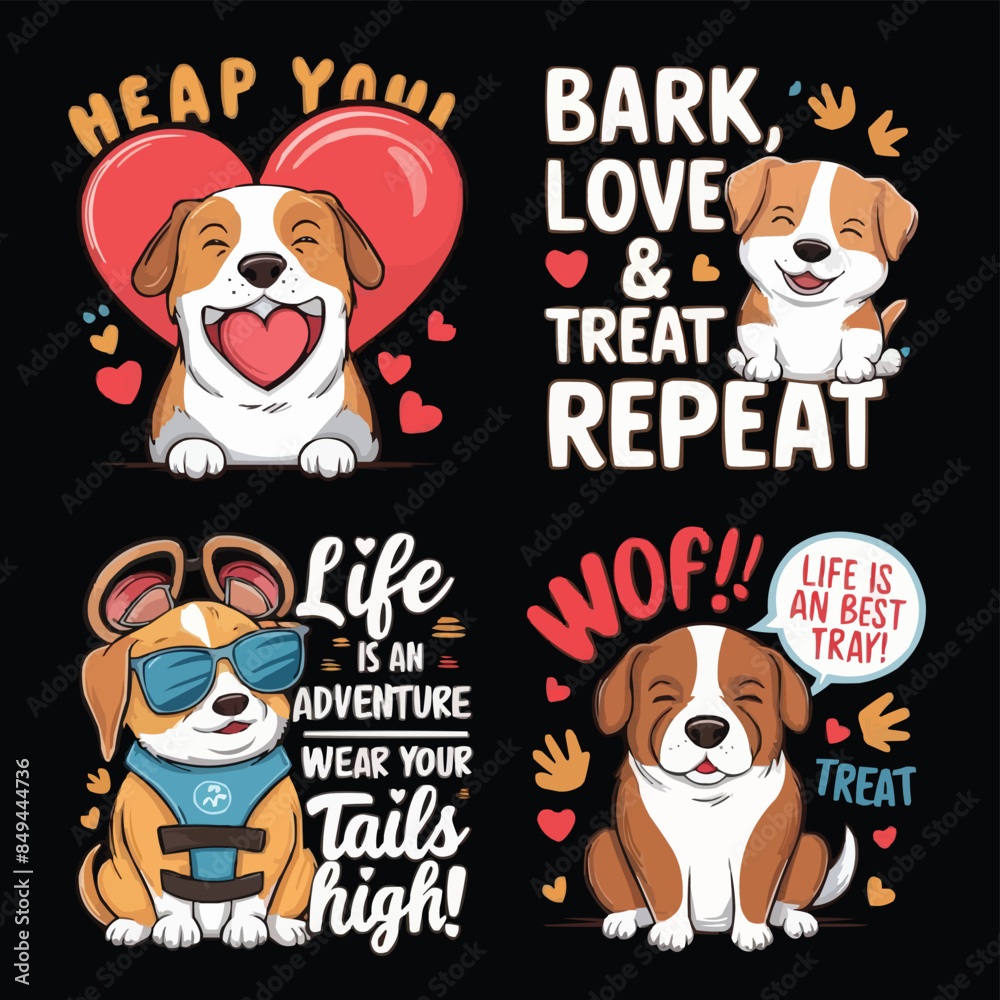 Obraz premium T-Shirt Design Featuring Dogs