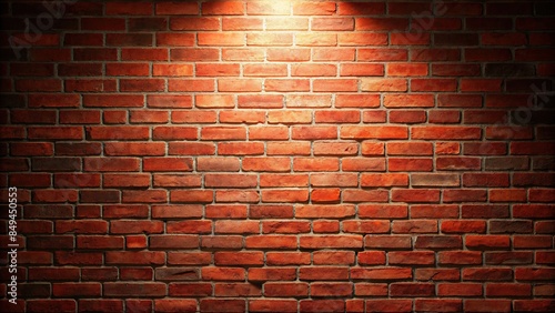 Red brick wall texture with dramatic spot lighting , brick, wall, texture, red, background, lighting, spotlight