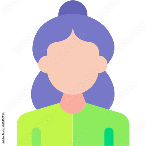 air hostess vector design flat icon 