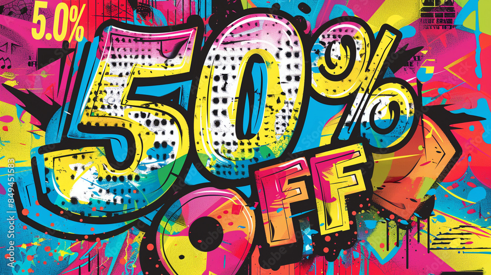 Obraz premium Vector illustration of big text 