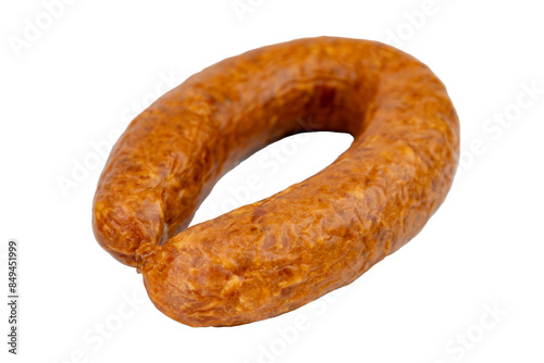 Kraskovskaya sausage isolated on white
