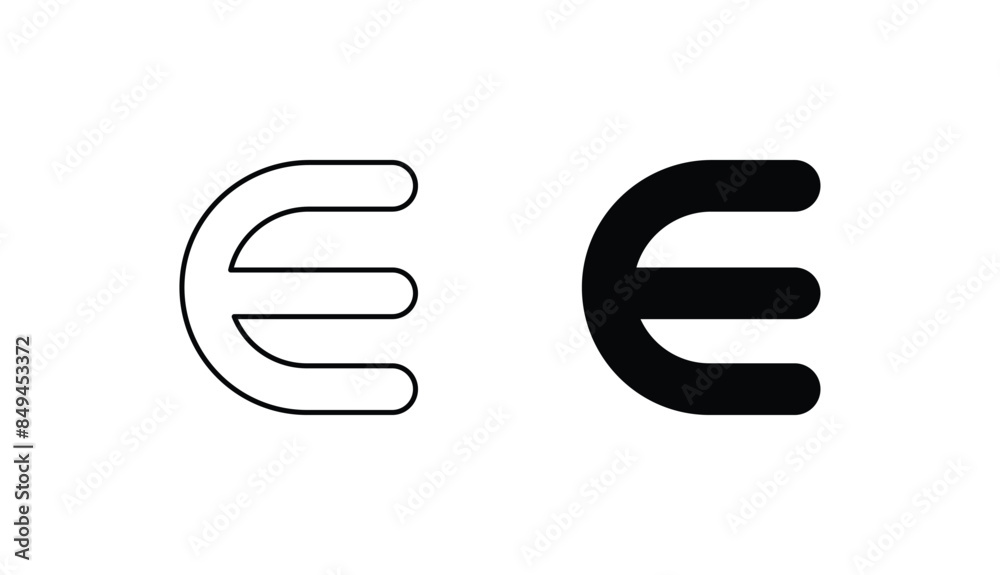 An Element icon design with white background stock illustration An Element icon design with white background stock illustration