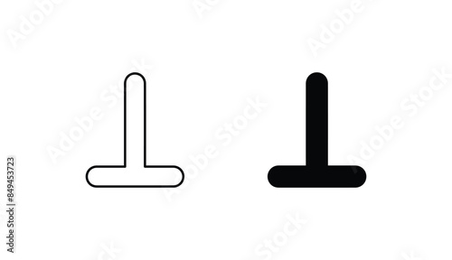 Perpendicular icon design with white background stock illustration